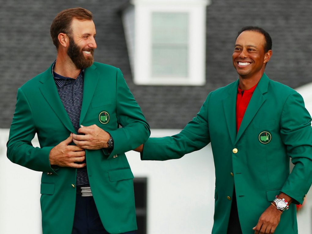Dustin Johnson, Tiger Woods 2020 Masters