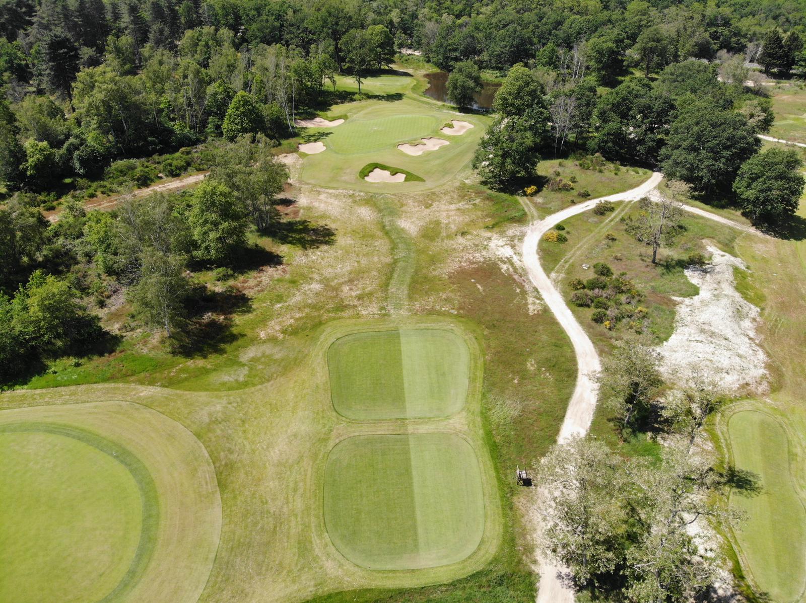 golf course, aerial view, golf